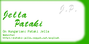 jella pataki business card